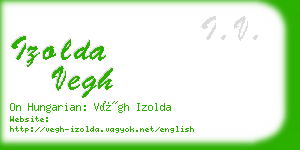 izolda vegh business card
